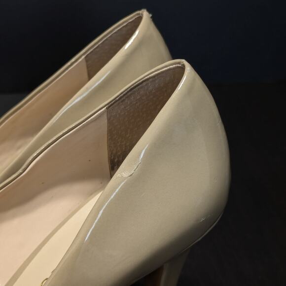 Franco Sarto Howie Patent Leather Heels Pumps Pointed Toe Womens 10 Corpcore - Picture 7 of 8